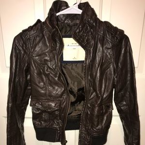 NEW Abercrombie Kids leather jacket